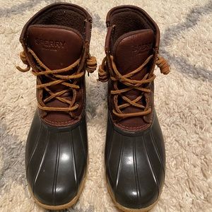 Women’s Sperry Duck Boots - Tan/Dark Brown